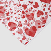 Funny Heart Pattern VII - rood wit + jouw idee Tissuepapier (Detail)