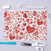 Funny Heart Pattern VII - rood wit + jouw idee Tissuepapier (Craft)