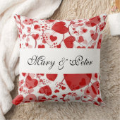 Funny Heart Pattern VII + uw namen en ideeën Kussen (Deken)