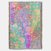 Funny Heart Pattern XI + jouw idee Deken (Voorkant Verticaal)