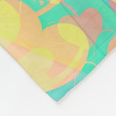 Funny Heart Pattern XI - pastelkleurig Fleece Deken (Hoek)