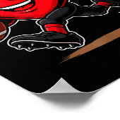 Funny Heart Playing Football Srts Lover Valentine  Poster (Hoek)