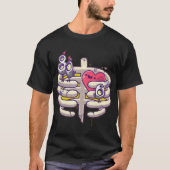 Funny Heart & Ribcage Cartoon – Eigenzinnige T-Shi T-shirt (Voorkant)