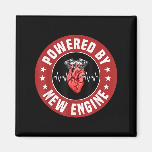 Funny Heart Transplant Survivor Quote Living Heart Magneet (Voorkant)