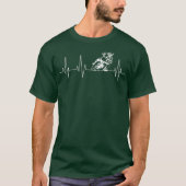 Funny Heartbeat Flat Track Motorcycle - Cool T-shirt (Voorkant)