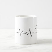 Funny Heartbeat Line Art Valentijnsdag Cute Gift Koffiemok (Center)