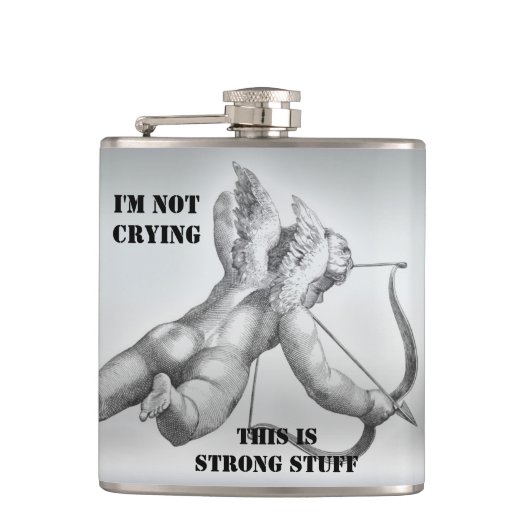 Funny Heartbreak Remedy Cupid Flask Heupfles (Voorkant)