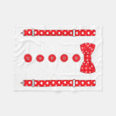 Funny Hearts Bow Tie Suspenders Valentine's Day Co Fleece Deken (Voorkant (Horizontaal))