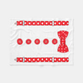 Funny Hearts Bow Tie Suspenders Valentine's Day Co Fleece Deken (Voorkant (Horizontaal))