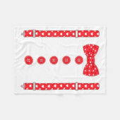 Funny Hearts Bow Tie Suspenders Valentine's Day Co Fleece Deken (Voorkant (Horizontaal))