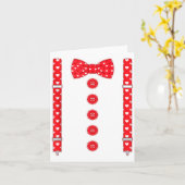 Funny Hearts Bow Tie Suspenders Valentine's Day Co Kaart (Gele Bloem)