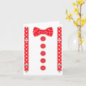 Funny Hearts Bow Tie Suspenders Valentine's Day Co Kaart (Gele Bloem)