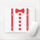 Funny Hearts Bow Tie Suspenders Valentine's Day Co Muismat (Met muis)