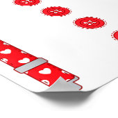 Funny Hearts Bow Tie Suspenders Valentine's Day Co Poster (Hoek)