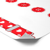 Funny Hearts Bow Tie Suspenders Valentine's Day Co Poster (Hoek)