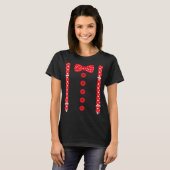 Funny Hearts Bow Tie Suspenders Valentine's Day Co T-shirt (Voorkant volledig)