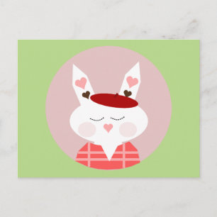 Funny Hearts Bunny Briefkaart