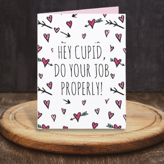 Funny Hearts Minimalist Valentijnsdag voor vriende Bedankkaart