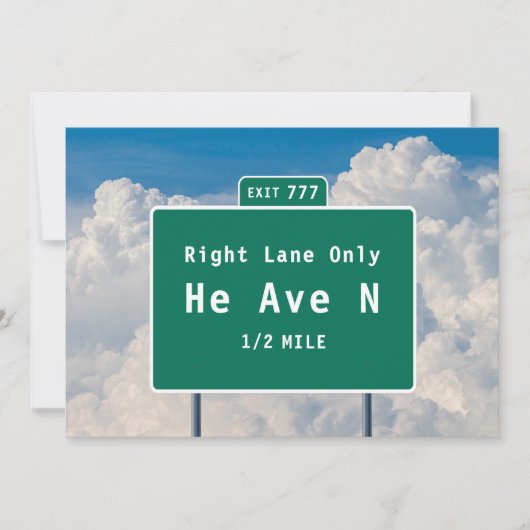 Funny Heaven Spirituele routebeschrijving Freeway Feestdagenkaart (Voorkant)