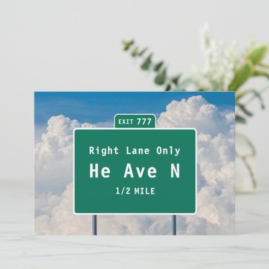 Funny Heaven Spirituele routebeschrijving Freeway  Feestdagenkaart (Staand voorkant)