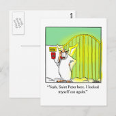 Funny Heavenly Humor Briefkaart (Voorkant / Achterkant)