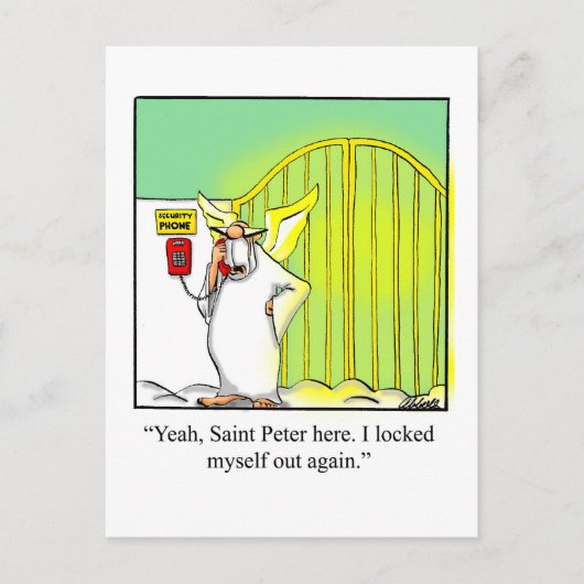 Funny Heavenly Humor Briefkaart (Voorkant)