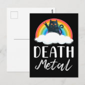 Funny Heavy Death Metal Cat Rainbow Rock Music Briefkaart (Voorkant / Achterkant)