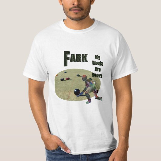Funny Heavy Lawn Bowls Design T-shirt (Voorkant)