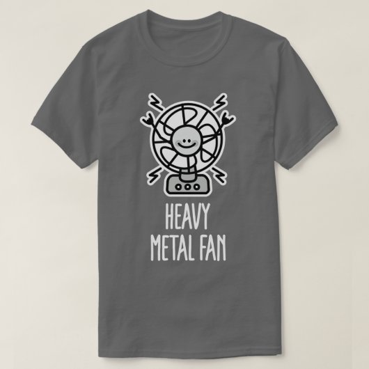 Funny Heavy Metal Fan ventilator Punk Hard Rock Mu T-shirt (Design voorkant)