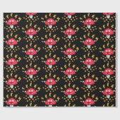 Funny Heavy Metal Mushroom Cadeaupapier (Vlak)
