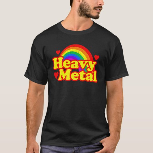 Funny Heavy Metal Rainbow friend T-shirt (Voorkant)