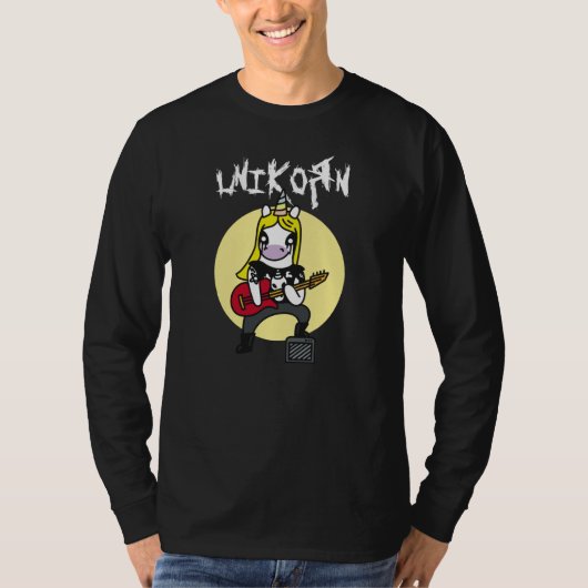 Funny Heavy Metal Unicorn T-Shirt (Voorkant)