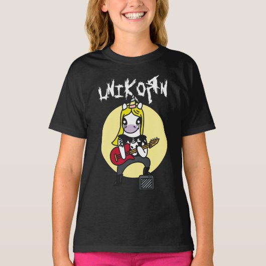 Funny Heavy Metal Unicorn T-shirt (Voorkant)