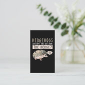 Funny Hedegel Animal Humor Visitekaartje (Staand voorkant)