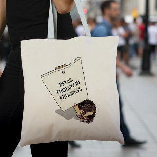 Funny Hedégel Cartoon demonstrant met Placard Tote Bag