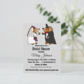 Funny Hedégel Wedding Cartoon Uitnodiging Briefkaart (Staand voorkant)