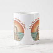 Funny Hedgehog Coffee Morning Slogan Mug Grote Koffiekop (Voorkant)