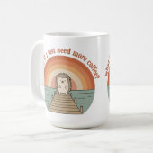 Funny Hedgehog Coffee Morning Slogan Mug Koffiemok (Voorkant links)