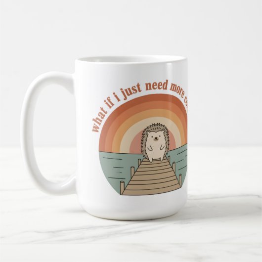 Funny Hedgehog Coffee Morning Slogan Mug Koffiemok (Links)