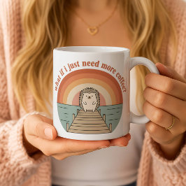 Funny Hedgehog Coffee Morning Slogan Mug Koffiemok
