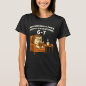 Funny Hedgehog Reading Book 67 Six Seven Meme T-shirt (Voorkant)