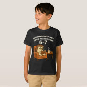 Funny Hedgehog Reading Book 67 Six Seven Meme  T-shirt (Voorkant volledig)