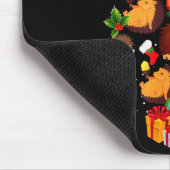 Funny Hedgehogs Christmas Tree Light Pajama Hedgeh Muismat (Hoek)