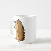 Funny Hedgel Raising a Pint of Beer Koffiemok (Voorkant links)