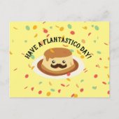 Funny heeft een Flantastico Day Flan met een Musta Briefkaart (Voorkant)