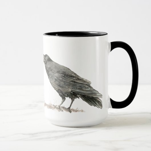 Funny heeft koffie, waar is Cake? Ravens Bird Mok (Rechts)
