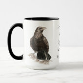 Funny heeft koffie, waar is Cake? Ravens Bird Mok (Links)