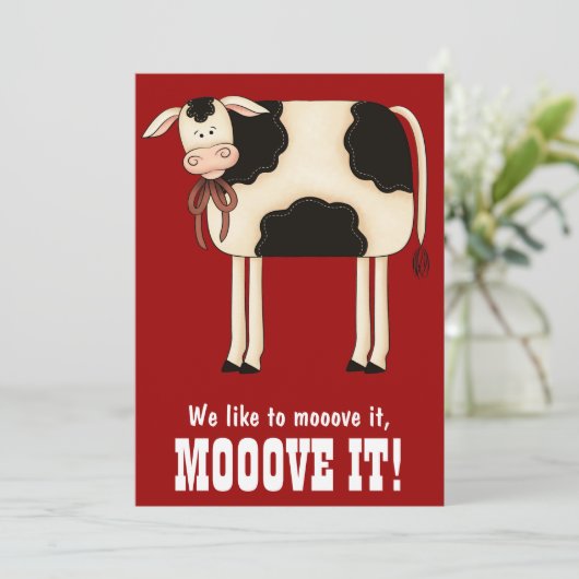 Funny Heifer Cow Bachelorette Kaart (Staand voorkant)