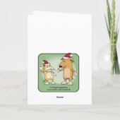 Funny Heifer Self Koe Kerstmis Feestdagen Kaart (Achterkant)