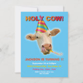 Funny Heilige Koe Birthday Party Kaart (Voorkant)